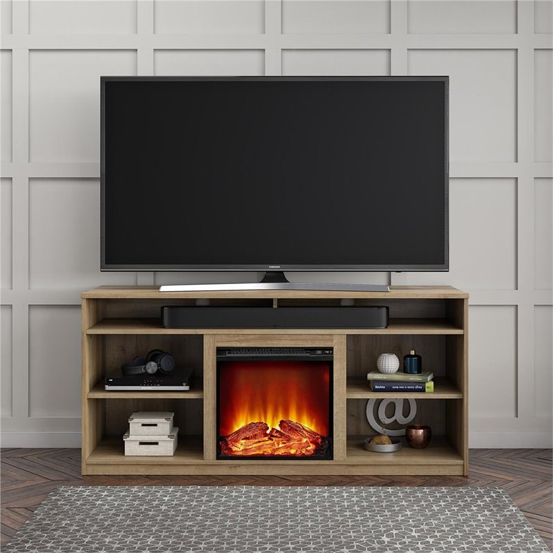 Ameriwood Home Mountain Bay Fireplace TV Stand for TVs up to 65