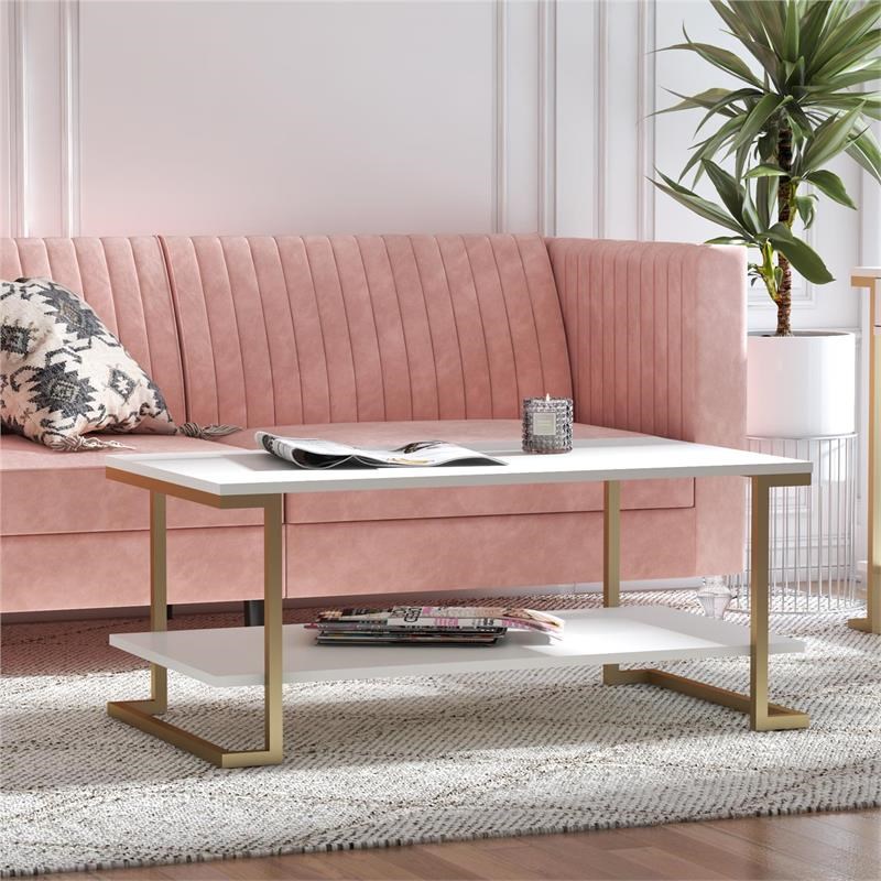 CosmoLiving by Cosmopolitan Camila Coffee Table in White
