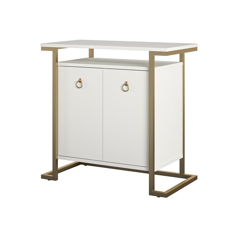 CosmoLiving by Cosmopolitan Camila Bar Cabinet in White