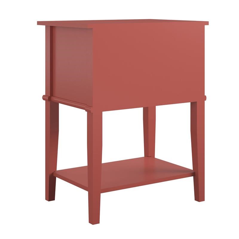 uitzondering manipuleren condensor Ameriwood Home Franklin Accent Table with 2 Drawers in Terracotta |  Homesquare