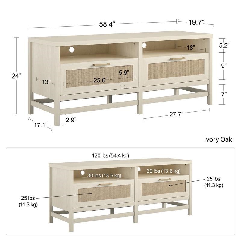 Ameriwood Home Lennon TV Stand for TVs up to 60