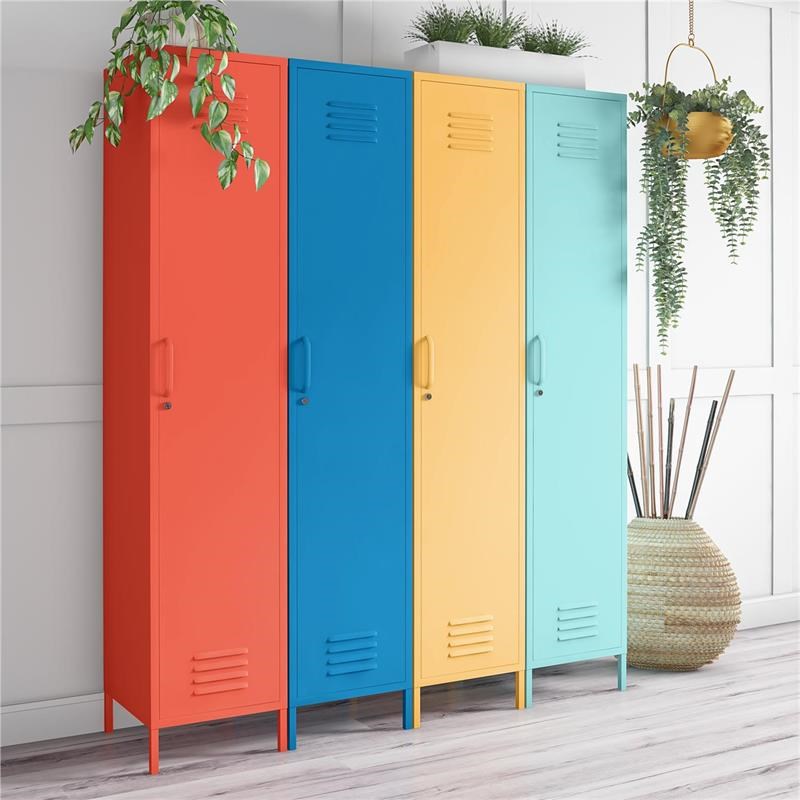 Novogratz Cache Single Metal Locker Storage in Blue Homesquare