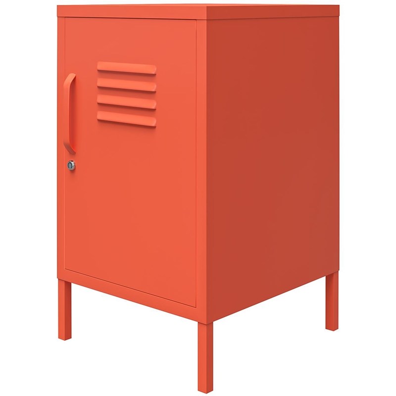 Novogratz Cache Metal Locker End Table in Orange
