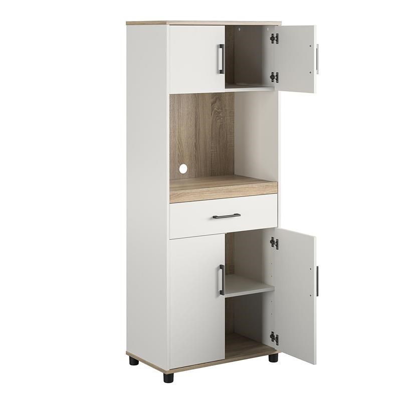 SystemBuild Whitmore in 1 Drawer / 4 Door Tall Coffee Bar in White