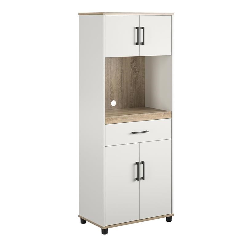 SystemBuild Whitmore in 1 Drawer / 4 Door Tall Coffee Bar in White