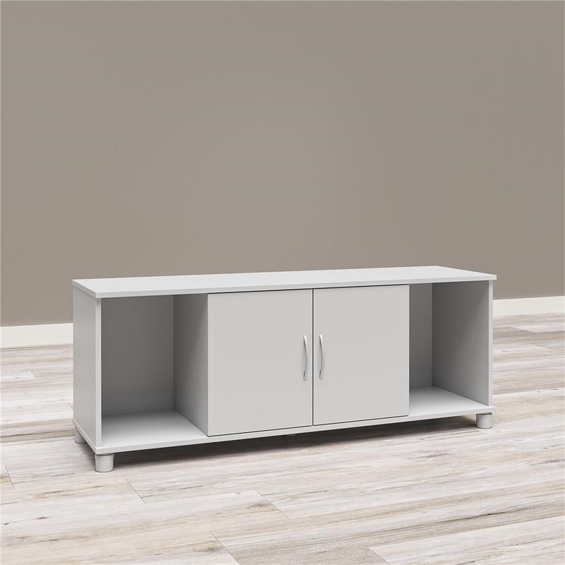 Systembuild Lory Shoe Storage Bench in Dove Gray