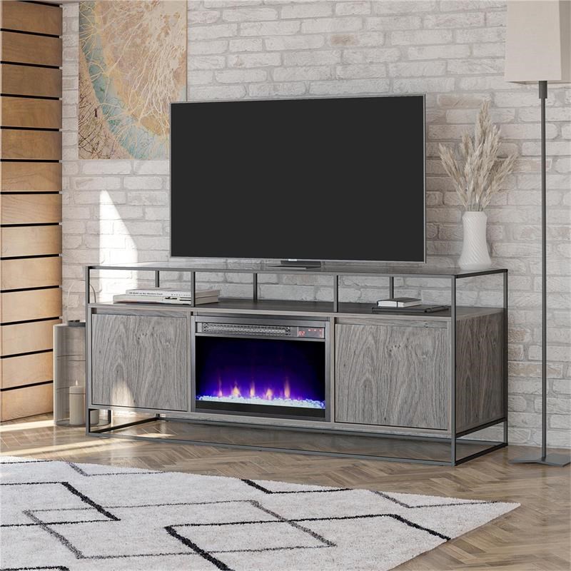 Ameriwood Home TV Stand with Electric Fireplace for TVs up to 65