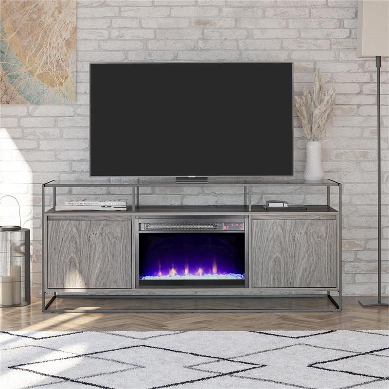 Ameriwood Home TV Stand with Electric Fireplace for TVs up to 65