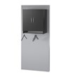 Systembuild Evolution Lory 2 Door Wall Cabinet with Hanging Rod in Black