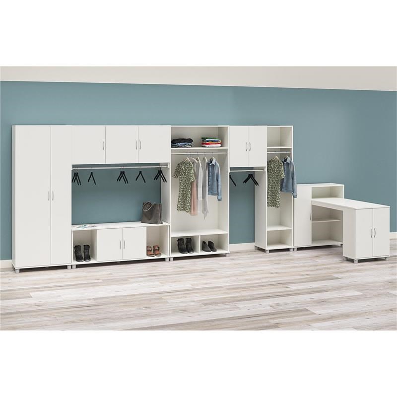 Systembuild Evolution Lory 2 Door Wall Cabinet with Hanging Rod in White