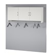 Systembuild Evolution Lory 3 Door Wall Cabinet with Hanging Rod in White