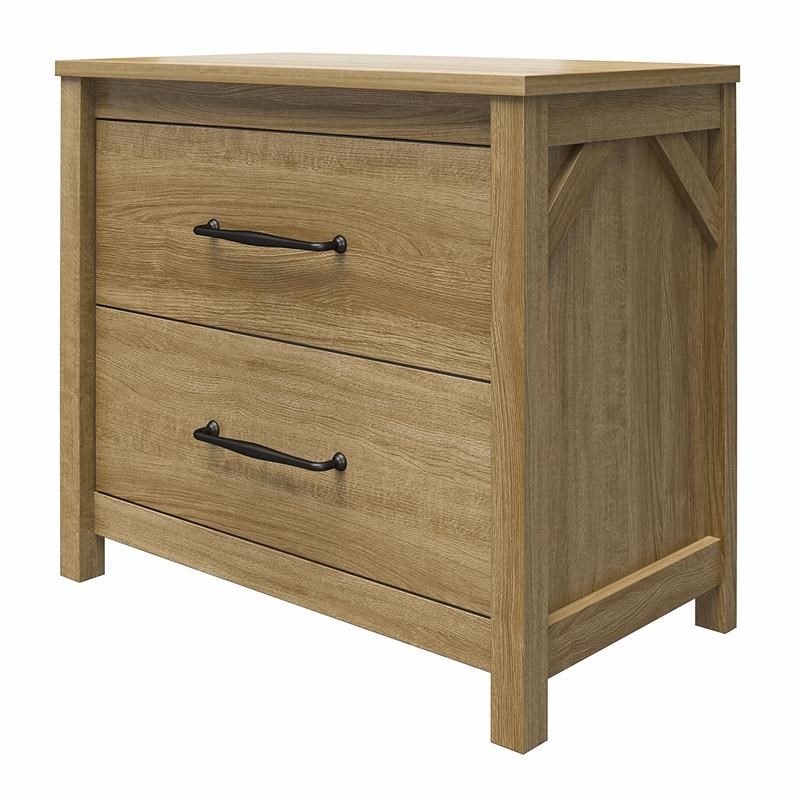 Ameriwood Home Augusta 2 Drawer Nightstand with Easy Assembly in