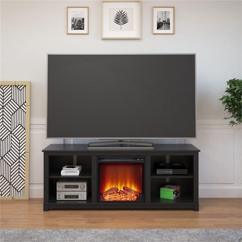 Ameriwood Home Edgewood TV Console with Fireplace for TVs up to 60