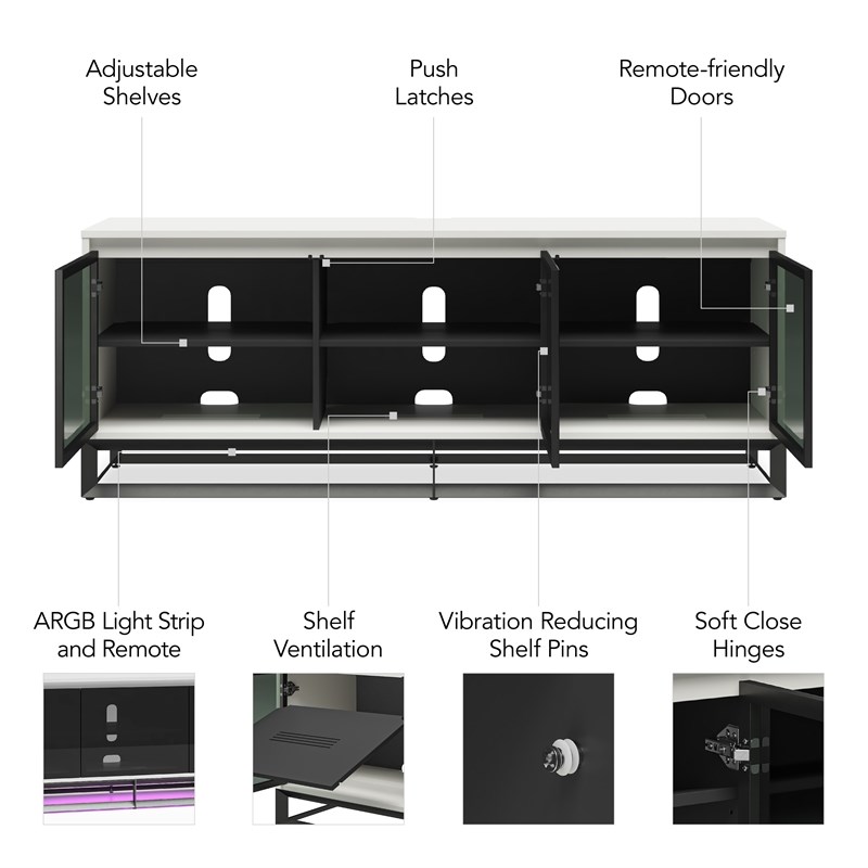 Alphason Media Console with Steel Base for TVs up to 77