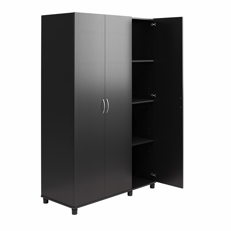 Systembuild Evolution Lory 3 Door Wardrobe with Clothing Rod in Black