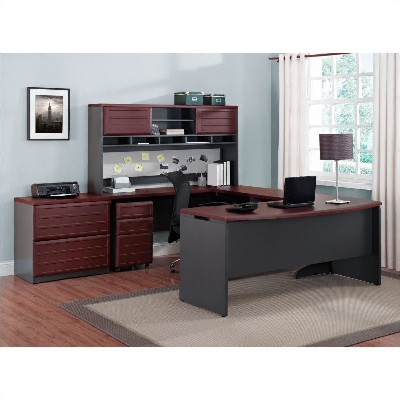Altra Pursuit Credenza in Cherry and Gray
