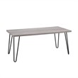 Ameriwood Home Owen Retro Coffee Table in Distressed Gray Oak and Gunmetal Gray