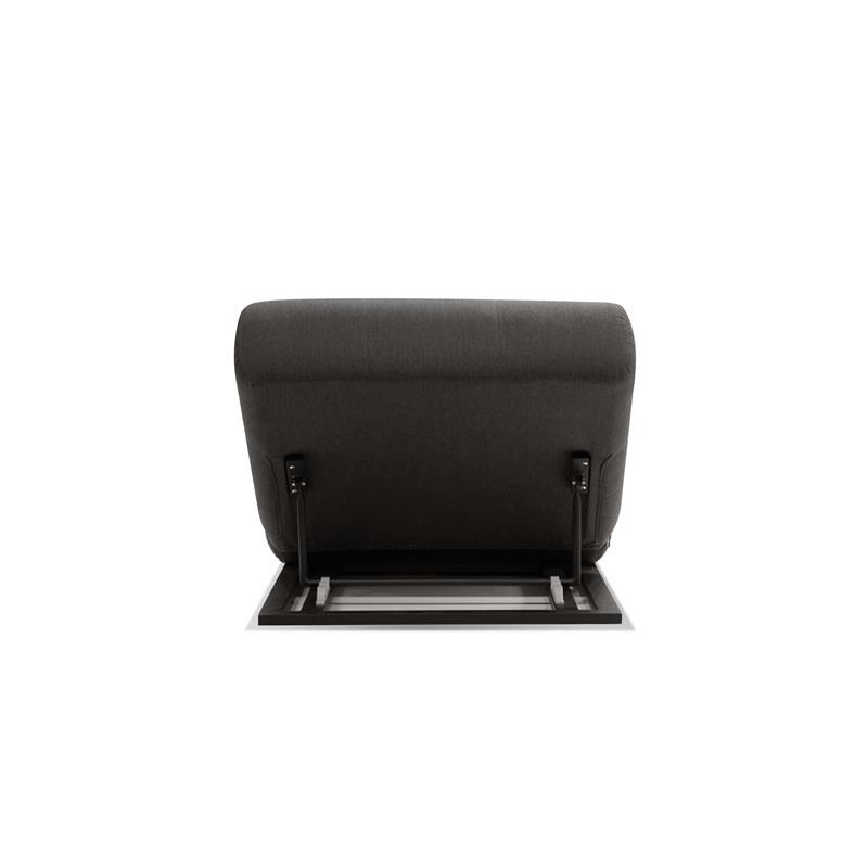 Mobital Bondi Fabric Lounge Chair with Black Frame in Sumbrella Charcoal Gray