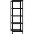 Space Solutions Ready-to-assemble 72-inch High Mobile 5-Shelf Bookcase Black