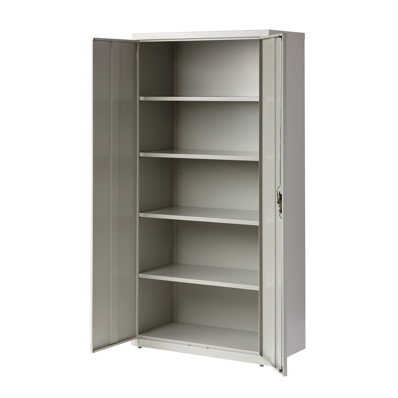 Hirsh Metal Storage Cabinet with 4 Shelves 18Dx36Wx72H Light Gray