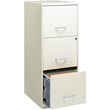 Space Solutions 3 Drawer Vertical Metal File Cabinet with Lock Pearl White