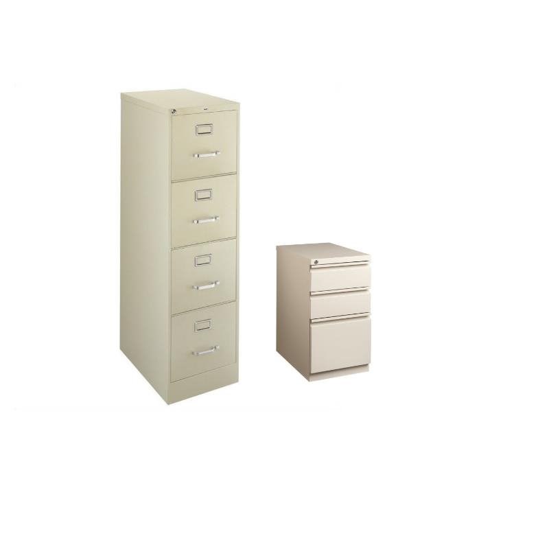 Set of 2 Value Pack 4 and 3 Drawer Mobile Filing Cabinet
