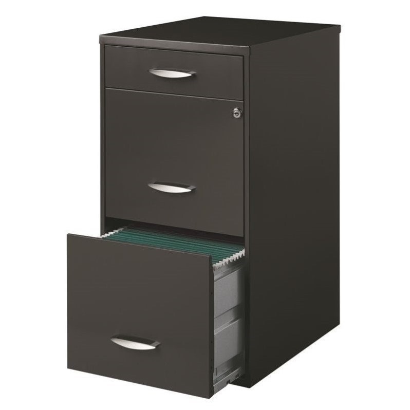 2 Piece Value Pack 4 and 3 Drawer Filing Cabinet in Putty and Charcoal