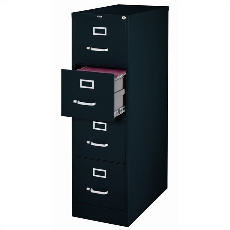 Set of 2 Value Pack Four and Three Drawer Filing Cabinets in Black