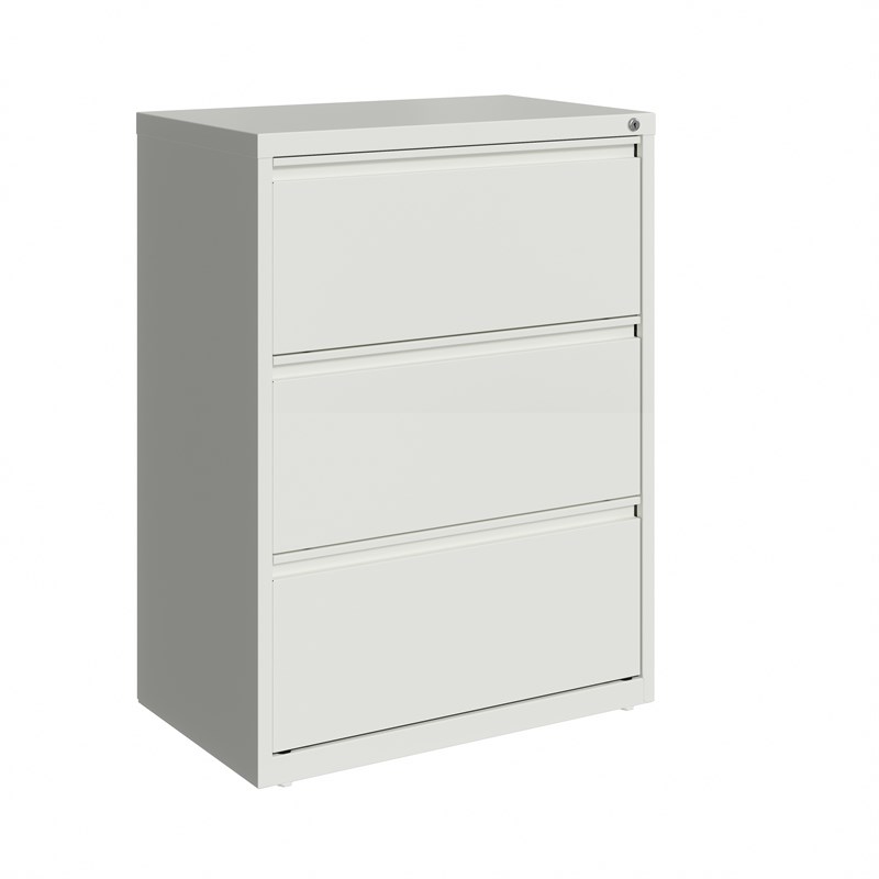 Hirsh 30 In Wide Hl10000 Series 3 Drawer Lateral File Cabinet White 23697