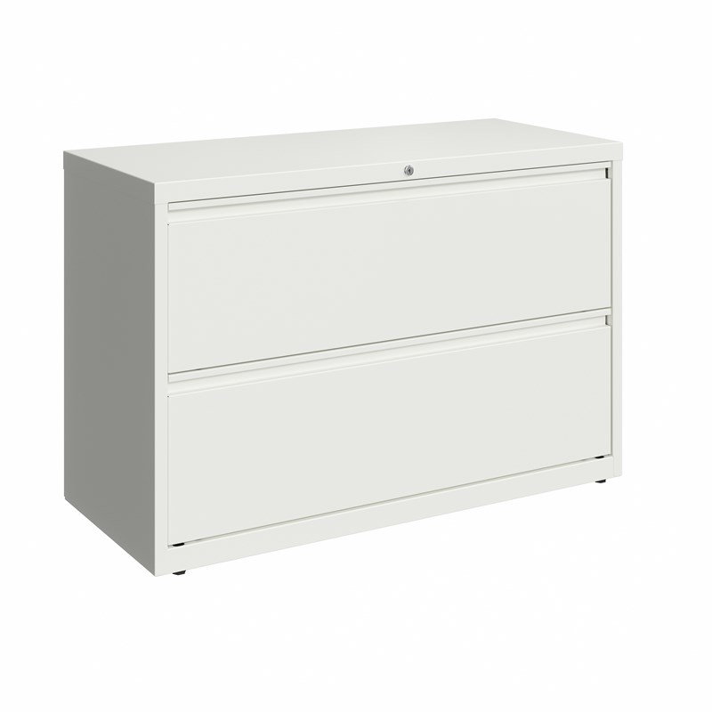 Hirsh 42-in Wide HL10000 Series 2 Drawer Metal Lateral File Cabinet White