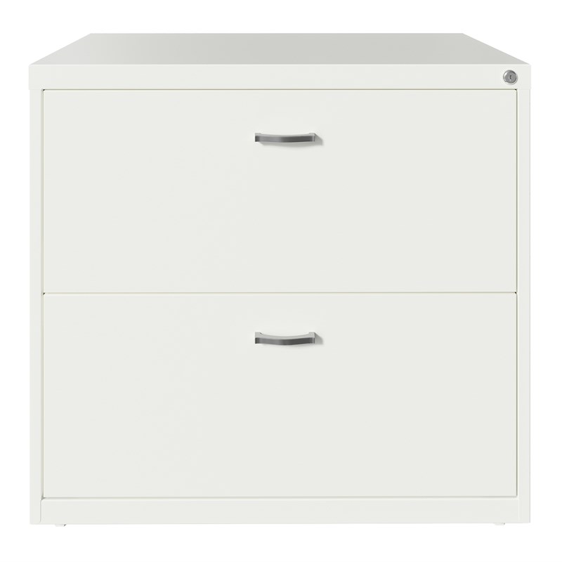Hirsh Home Office Style Lateral Metal File Cabinet 30 in. Wide 2 Drawer White