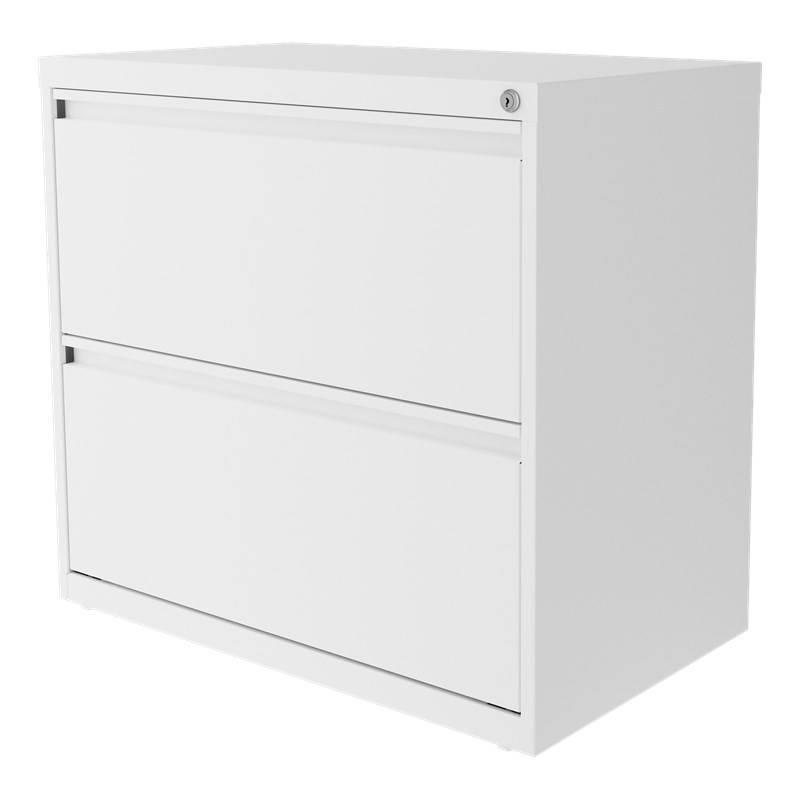 Hirsh 30 inch W 2 Drawer Metal Lateral 101 File White Homesquare
