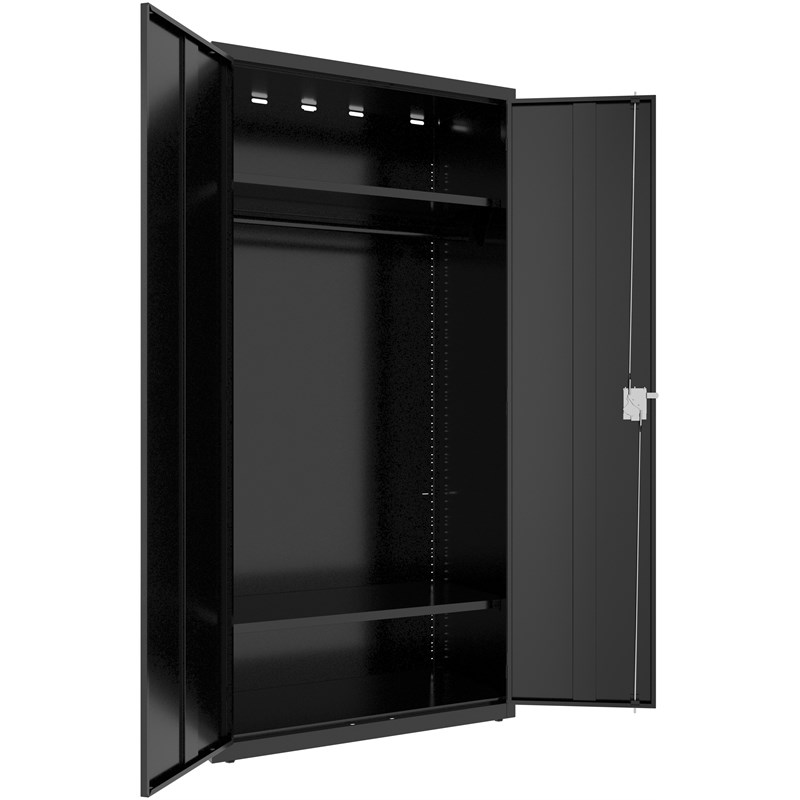 Hirsh Metal Wardrobe Cabinet 18in D x 36in W x 72in H Black