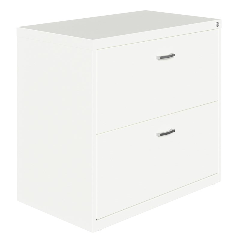 Hirsh Lateral Metal File Set 30"W 2 Drawer White with Front