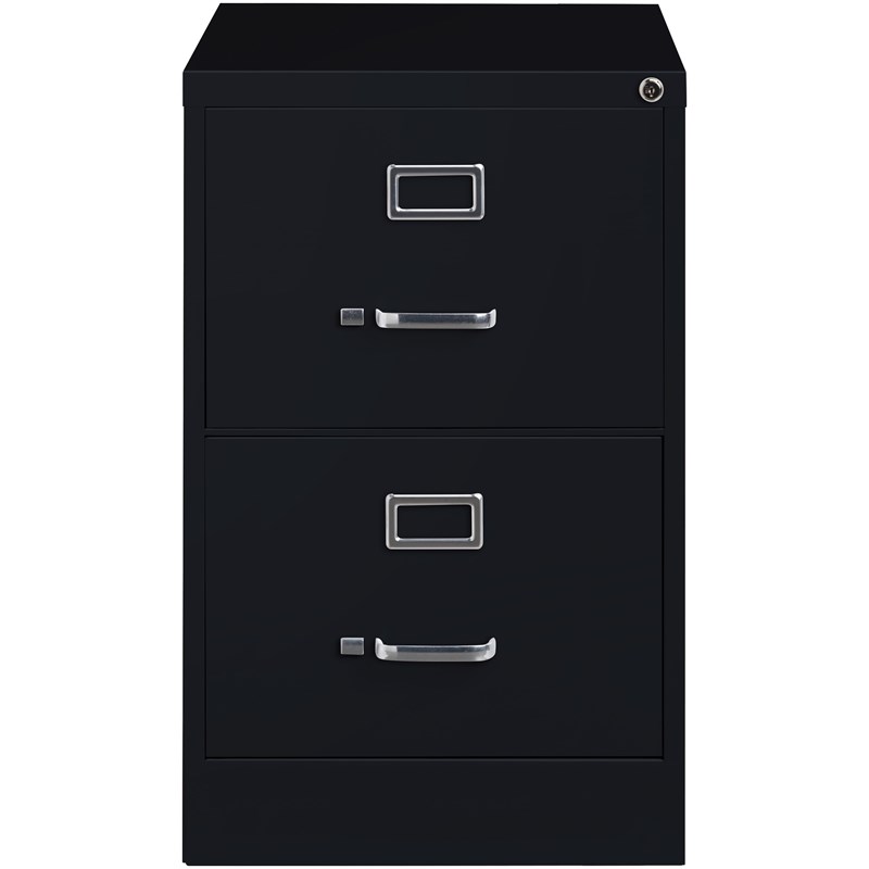 Hirsh 25-in Deep Metal 2 Drawer Legal Width Vertical File Cabinet Black