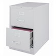 Hirsh 25-in Deep 2 Drawer Legal Width Metal Vertical File Cabinet Light Gray