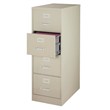 Hirsh 25-in Deep Metal 4 Drawer Legal Width Vertical File Cabinet Putty/Beige
