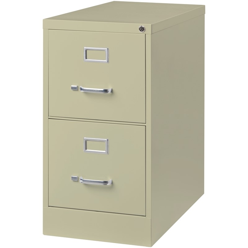 Hirsh 26.5-in Deep Metal 2 Drawer Letter Width Vertical File Cabinet Putty