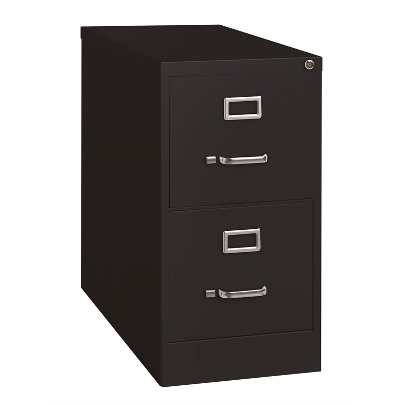 Hirsh 26.5-in Deep Metal 2 Drawer Letter Width Vertical File Cabinet Black