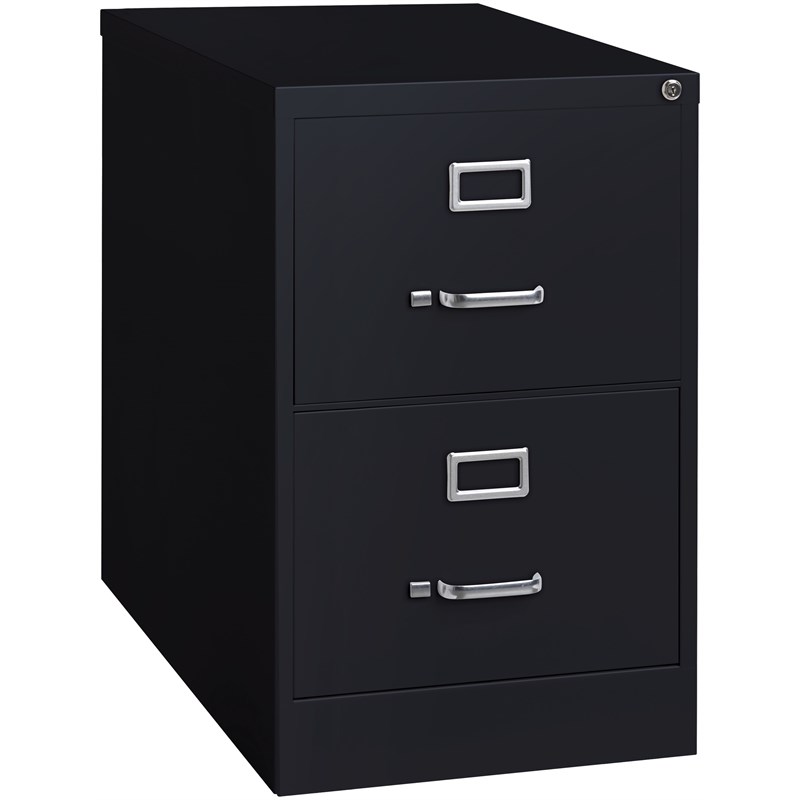 Hirsh 26.5-in Deep Metal 2 Drawer Legal Width Vertical File Cabinet Black