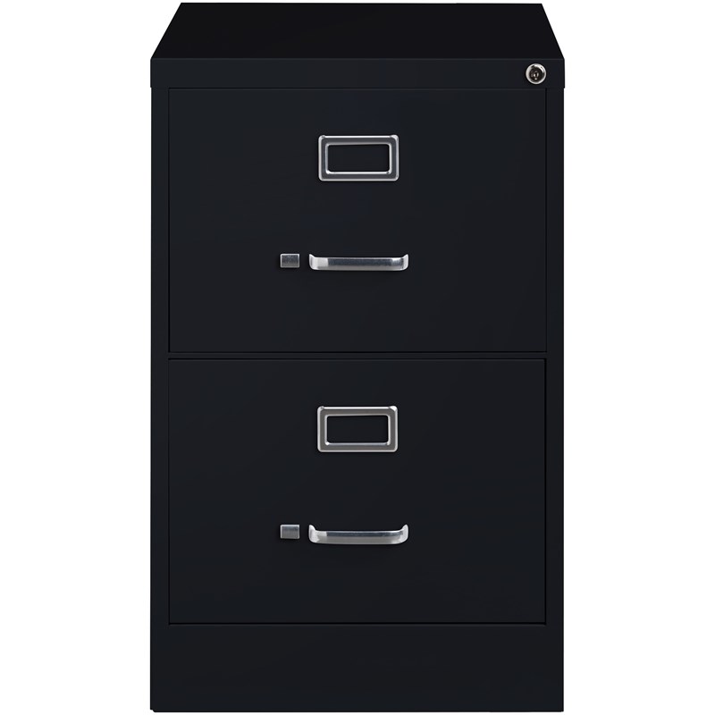 Hirsh 26.5-in Deep Metal 2 Drawer Legal Width Vertical File Cabinet Black