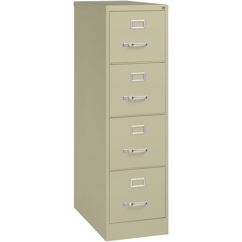 Hirsh 26.5-in Deep Metal 4 Drawer Letter Width Vertical File Cabinet Putty/Beige