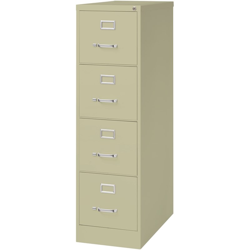 Hirsh 26.5-in Deep Metal 4 Drawer Letter Width Vertical File Cabinet Putty/Beige