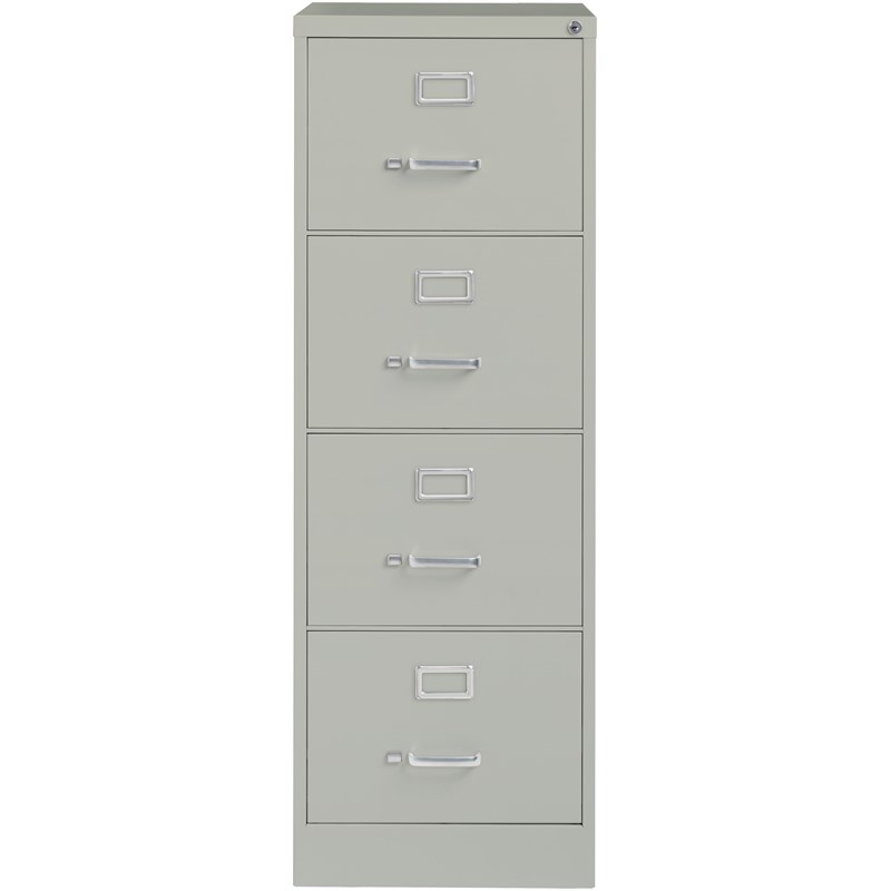 Hirsh 26.5-in Deep Metal 4 Drawer Legal Width Vertical File Cabinet Light Gray