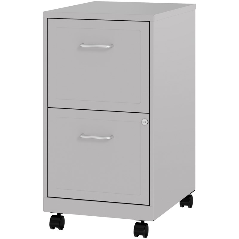 Space Solutions 18 2 Drawer Mobile Smart Vertical File Cabinet Arctic   436235 1 L 