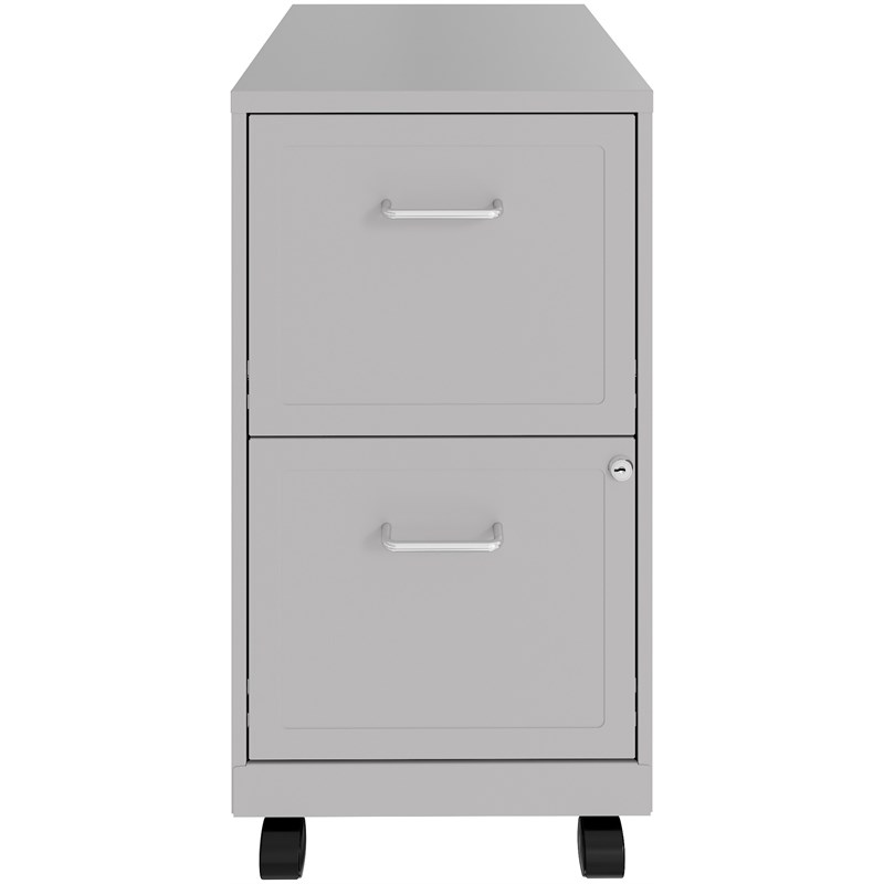 Space Solutions 18 2 Drawer Mobile Smart Vertical File Cabinet Arctic   436235 4 L 