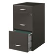 Space Solutions Contemporary 3 Drawer Metal File Cabinet in Gray