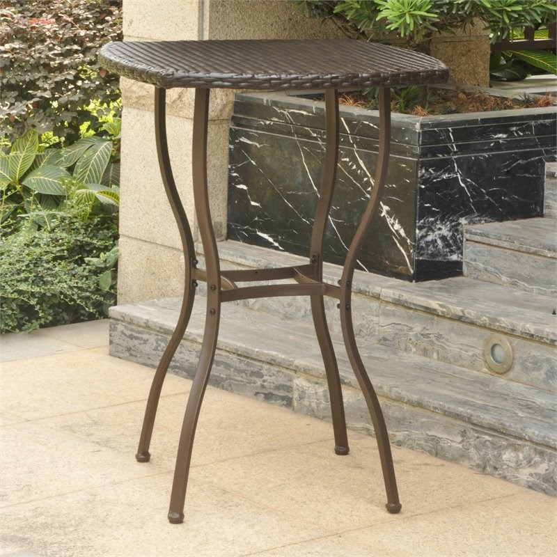 Valencia Resin Wicker Bar-Height Bistro Table