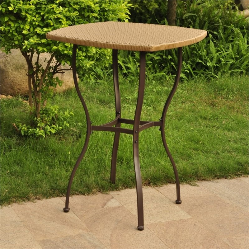 Valencia Resin Wicker Bar-Height Bistro Table