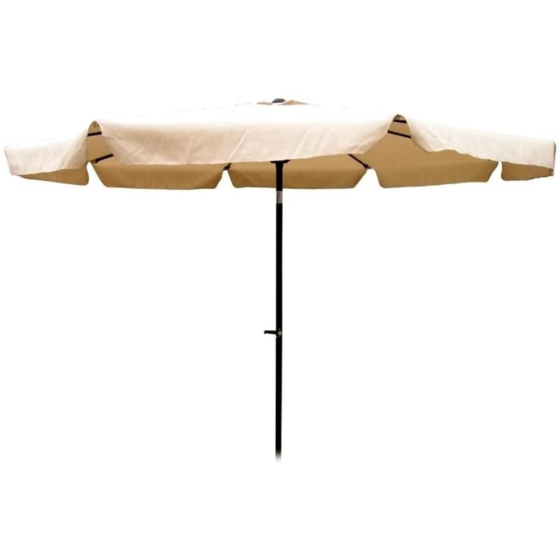 International Caravan 10' Patio Umbrella with Tilt and Crank in Beige
